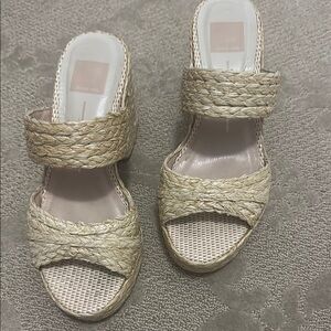 Dolce Vita Chic Woven Beige Sandals